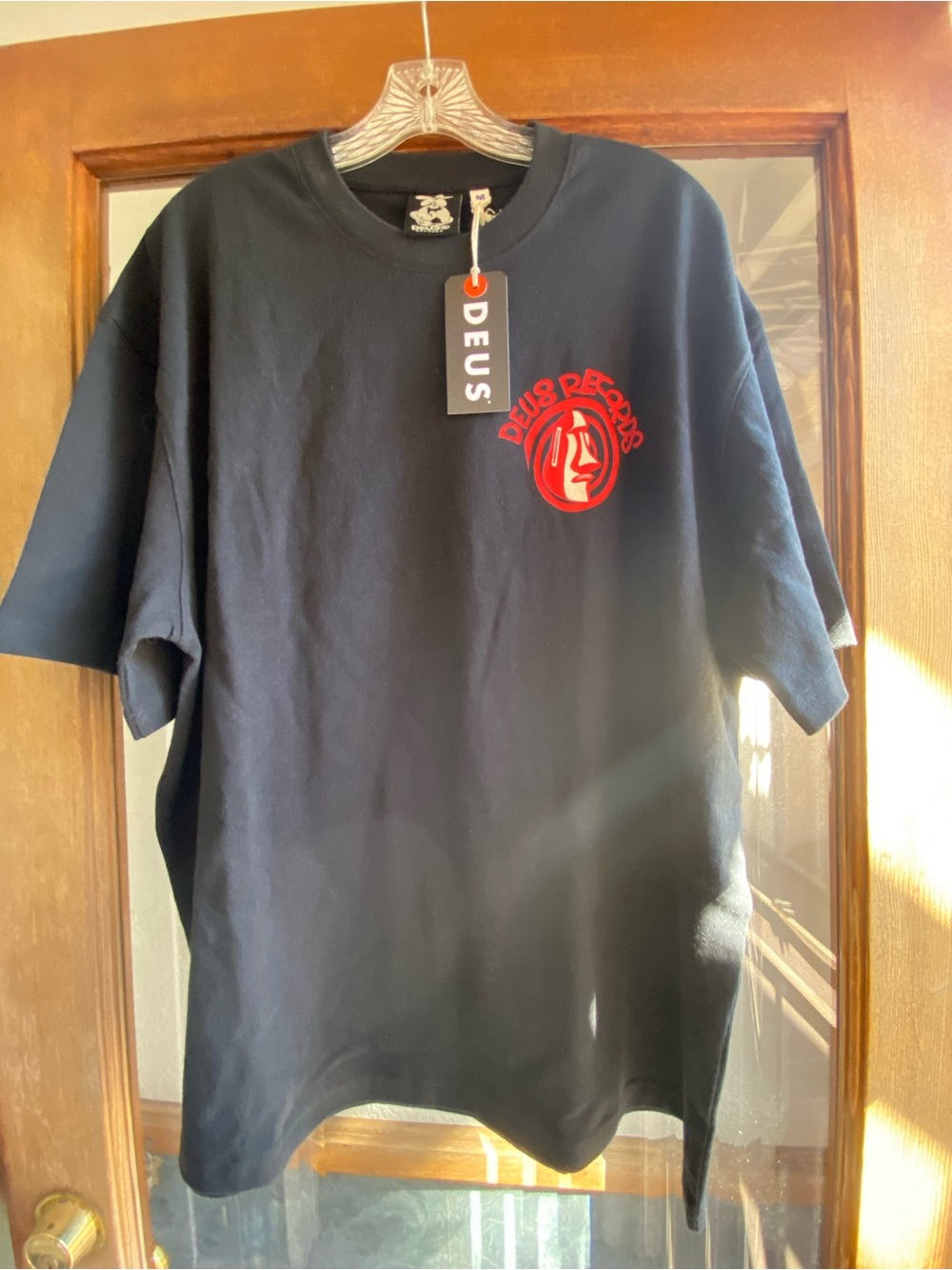 Deus Ex Machina Records Black Oversized Short Sleeve Tee